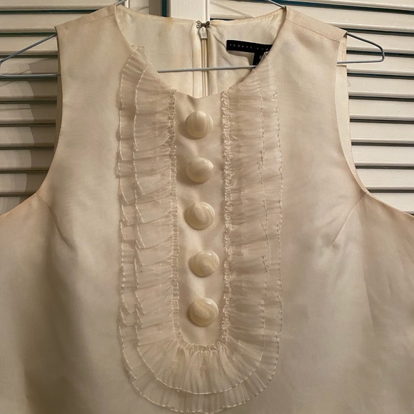 Vintage Robert Rodriguez ruffle front top size 6 - Picture 3 of 6